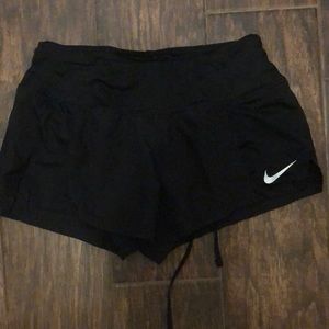 black nike running shorts